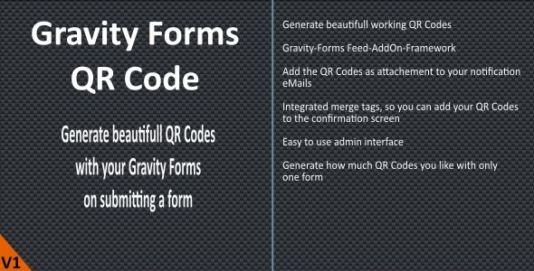 WordPress表单二维码生成插件Gravity Forms QR Code中英文汉化版 [v2.5.0]