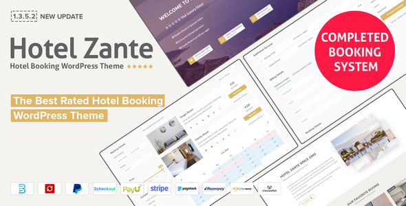 Hotel Zante酒店/民宿/旅馆类WordPress企业主题模板中英文汉化版 [v1.3.5.3]