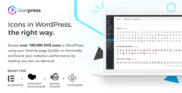 WordPress字体图标按需定制/加载插件 IconPress Pro中英文汉化版 [v1.4.7]