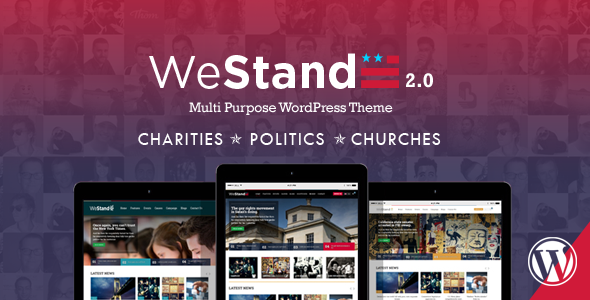 Westand慈善/非营利/多用途类WordPress企业主题模板中英文汉化版 [代购]