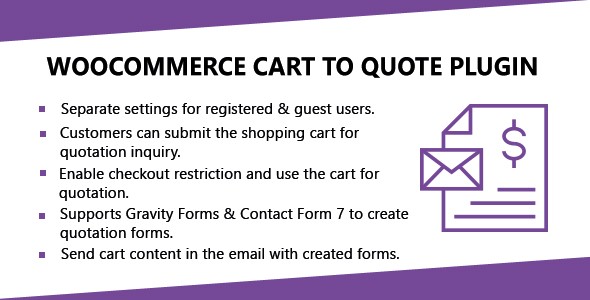 询盘询价报价插件WooCommerce Cart To Quote Plugin中英文汉化版 [代购]