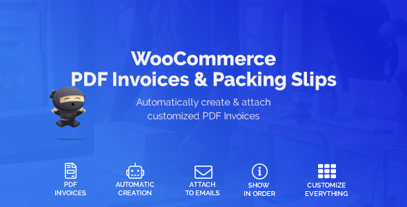 自动发票创建生成管理插件WooCommerce PDF Invoices中英文汉化版 [v1.5.2]