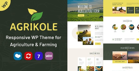 Agrikole农业农场/有机食品类WordPress企业主题模板中英文汉化版 [v1.17]