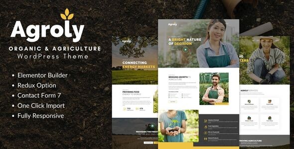 Agroly有机蔬菜/农业食品类WordPress企业建站主题模板中英汉化版 [v14]