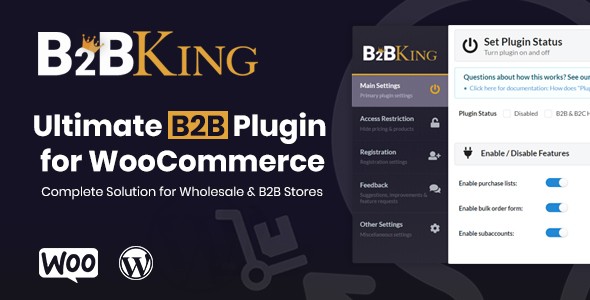 WooCommerce B2B/B2C商家到商家多解决方案插件B2BKing中英汉化版 [v4.9.47]