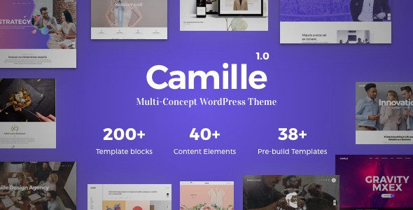Camille多概念行业多用途WordPress企业建站主题模板中英文汉化版 [v1.3.0]