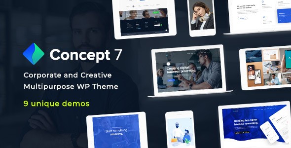 Concept Seven商务多用途类WordPress企业建站主题模板中英汉化版 [v1.25]