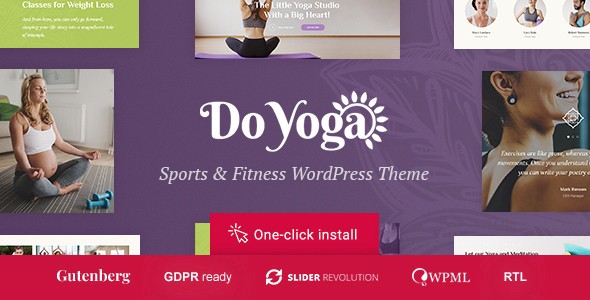 Do Yoga健身/运动/瑜伽类WordPress企业建站主题模板中英文汉化版 [v1.2.1]