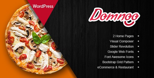 Domnoo 披萨/面包/蛋糕餐厅类WordPress企业主题模板中英文汉化版 [v1.37]