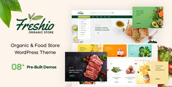 Freshio有机食品蔬菜商城购物类WordPress企业主题模板中英汉化版 [v2.2.0]