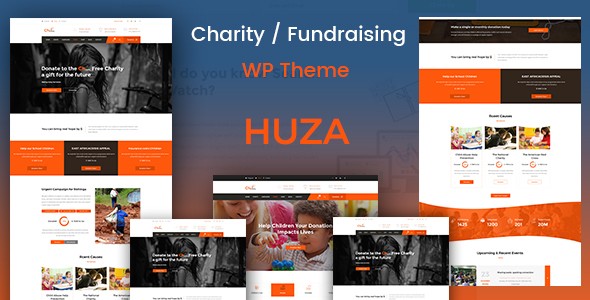 Huza公益慈善/非营利筹款类WordPress企业建站主题模板中英汉化版 [v1.20]