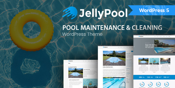 JellyPool 泳池维护/清洁服务WordPress企业主题模板中英文汉化版 [v1.3]