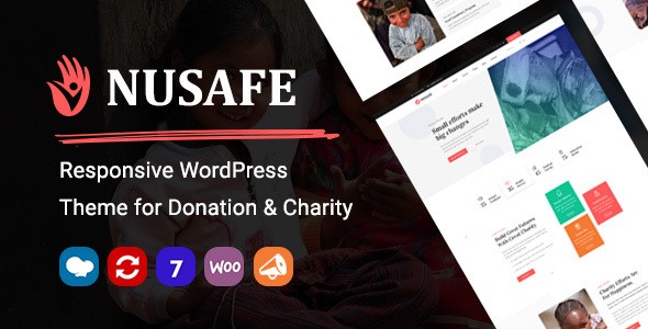 Nusafe慈善/非营利筹款类WordPress企业建站主题模板中英文汉化版 [v1.21]