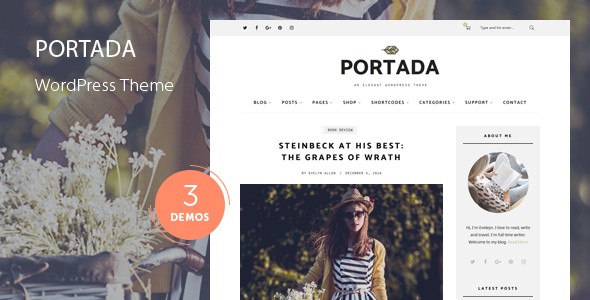 Portada博客/新闻/资讯类WordPress企业建站主题模板中英文汉化版 [v2.1]