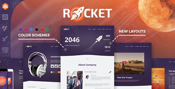 Rocket 创意行业多用途类WordPress企业建站主题模板中英文汉化版 [v2.9.3]