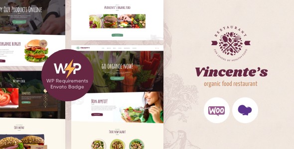 Vincente's食品餐厅/咖啡馆类WordPress企业主题模板中英文汉化版 [v1.1.6]