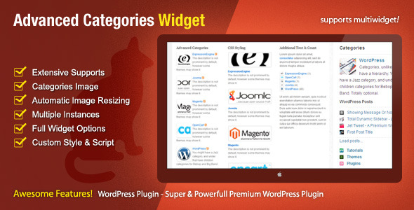WordPress 分类增强小工具插件Advanced Categories Widget中英文 [v2.4.1]