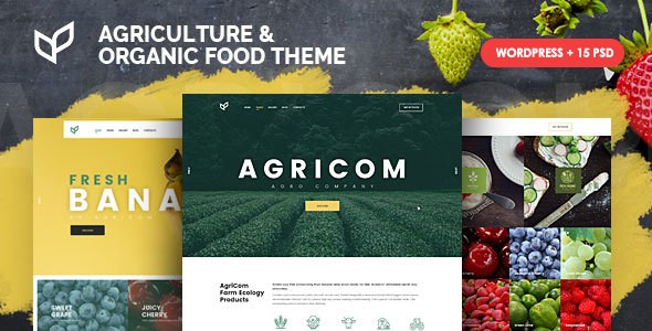 Agricom农业/耕种/食品类WordPress企业建站主题模板中英文汉化版 [v1.1.7]