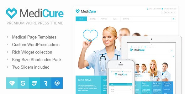 MediCure医疗健康/医院类WordPress企业建站主题模板中英文汉化版 [v1.4.5]